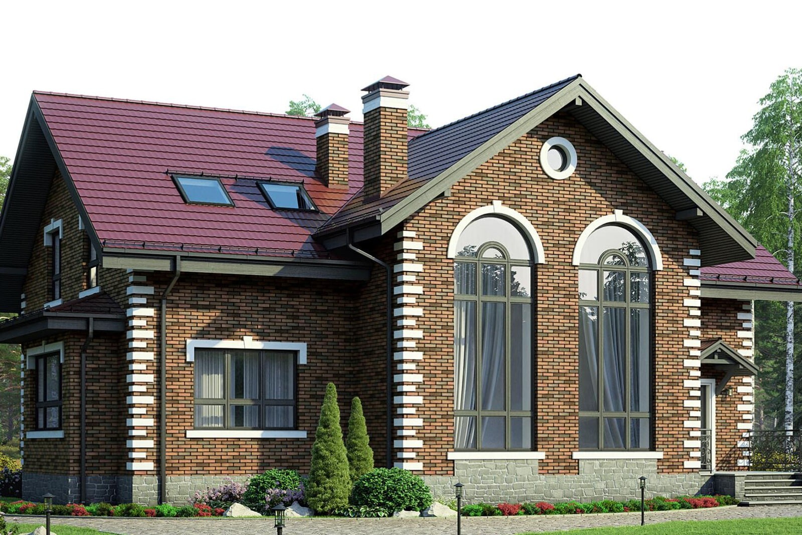 Отделка фасада клинкерным кирпичом