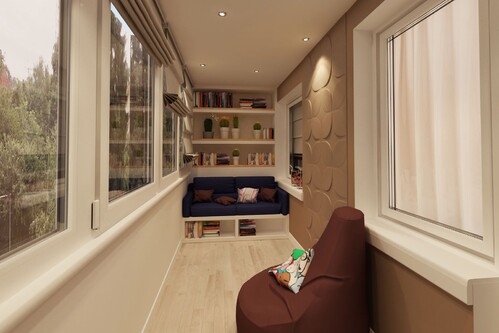 Дизайн-проект балкона или лоджии в Алматы-7