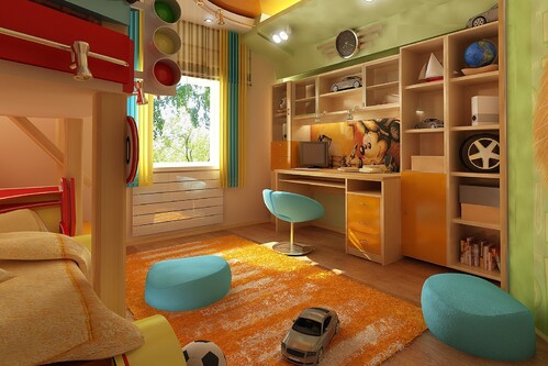 Дизайн-проект детской комнаты для мальчика в Алматы-2