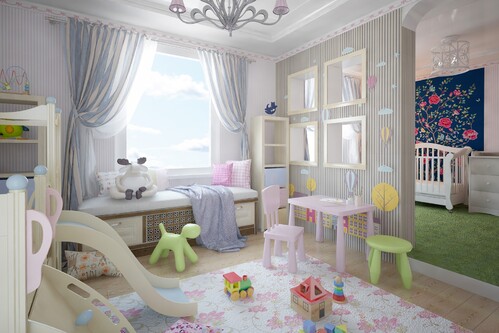 Дизайн-проект детской комнаты для девочки в Алматы-5