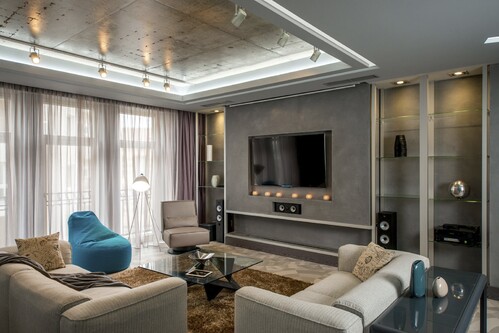 Дизайн-проект гостиной комнаты в Алматы-2