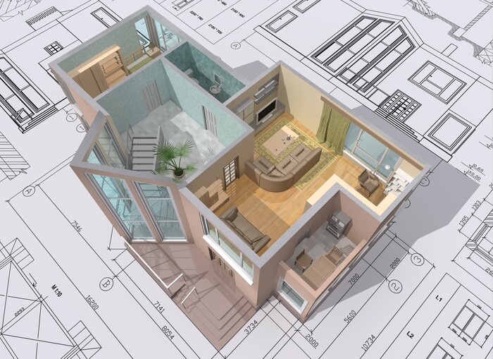 Полный дизайн-проект интерьера загродного дома в Астане-1