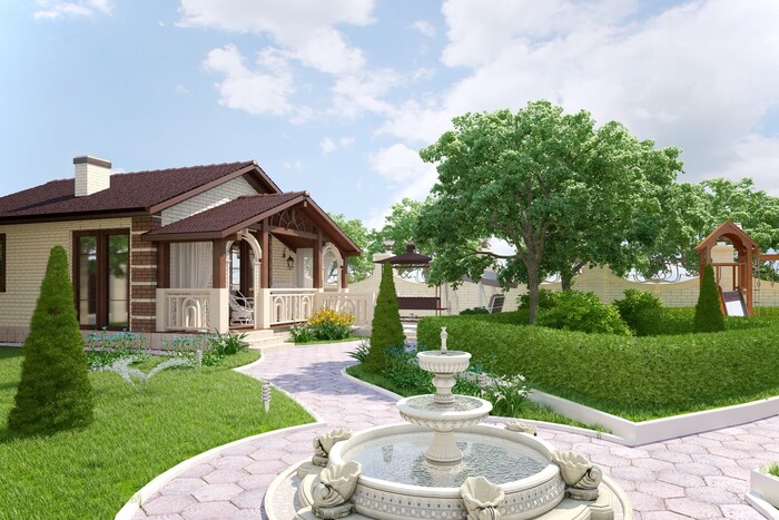 Ландшафтный дизайн-проект загородного дома-1