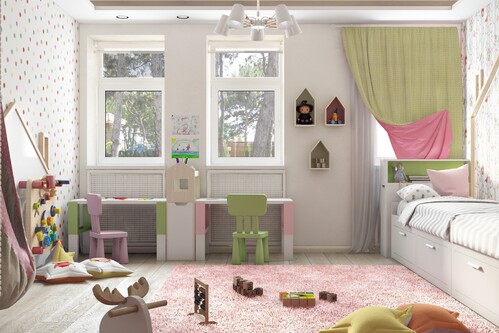 Дизайн-проект детской комнаты для девочки в Астане-3