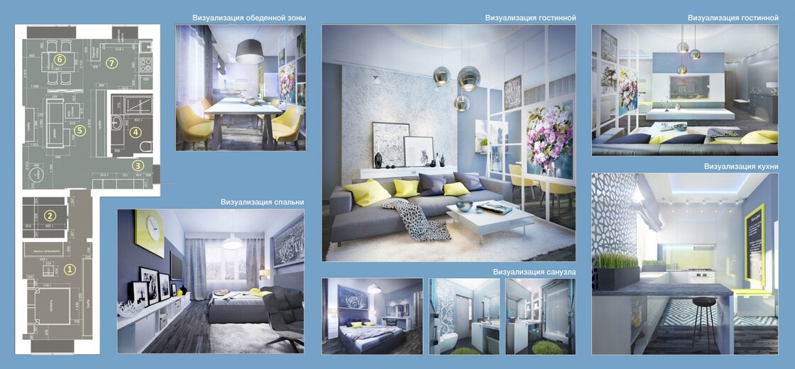 Декоративный дизайн-проект квартиры в Астане