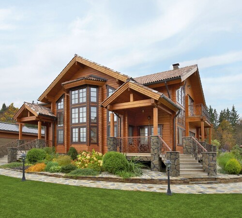 Строительство деревянного дома в Алматы -1