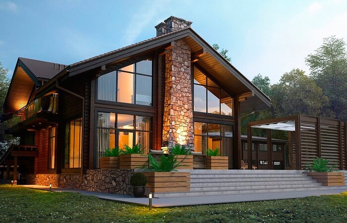 Строительство дома Шале в Астане 3