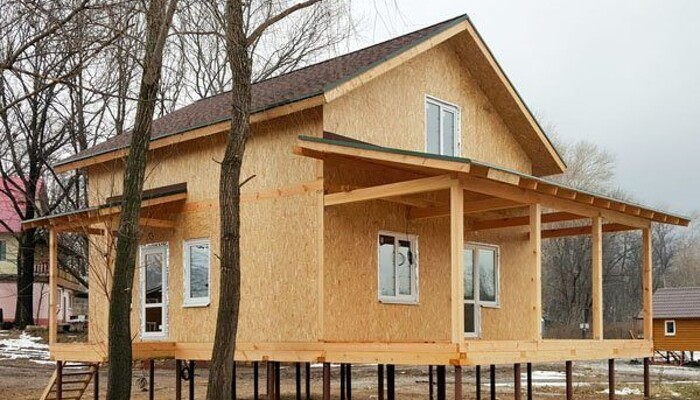 Строительство деревянного дома в Астане-2