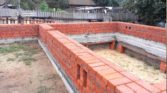 Строительство дома из пеноблока в Алматы с цоколем