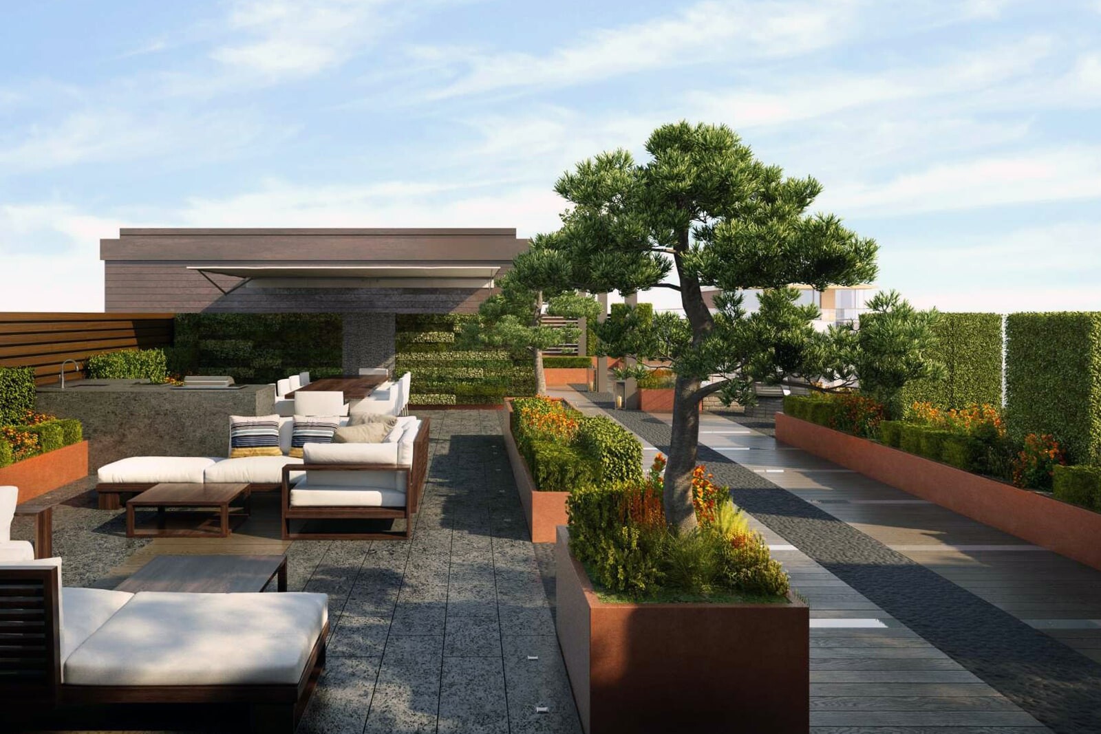 Зеленый уголок на крыше