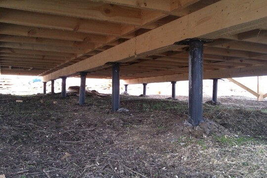 Свайный фундамент под полом