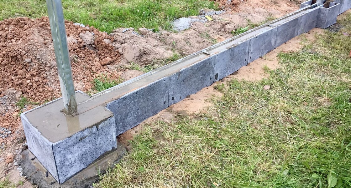 Фундамент для забора