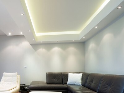 Потолок из ГКЛ с подсветкой