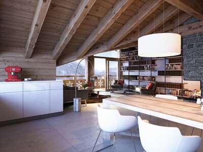 Потолок с деревянными балками