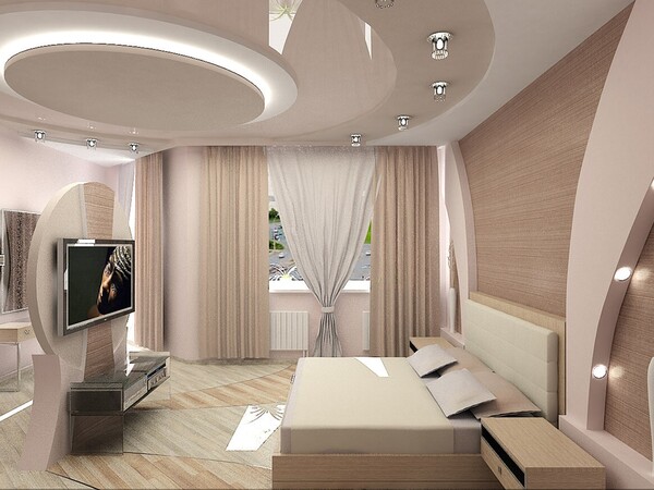 Комбинированный потолок с подсветкой