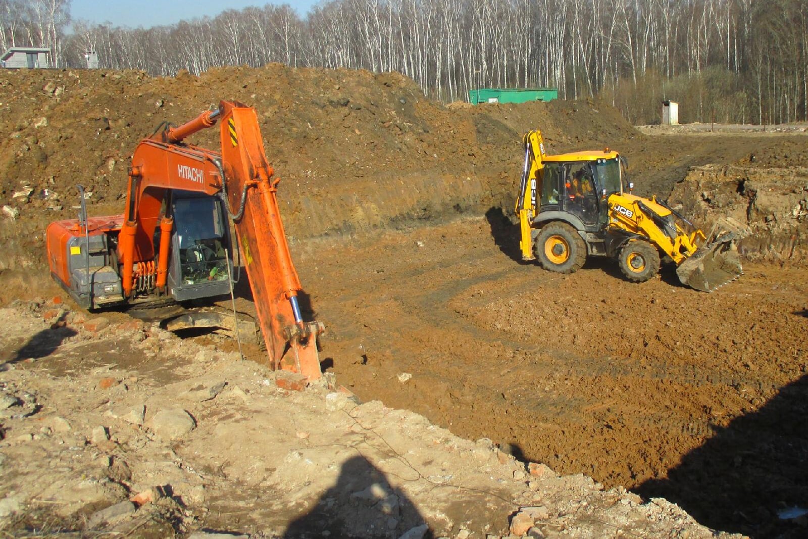 Разработка котлована под строительство коттеджа