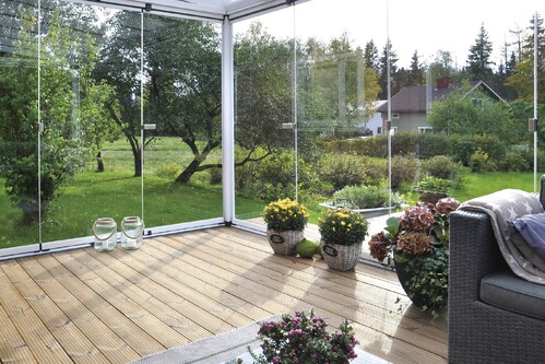 Безрамное остекление террасы