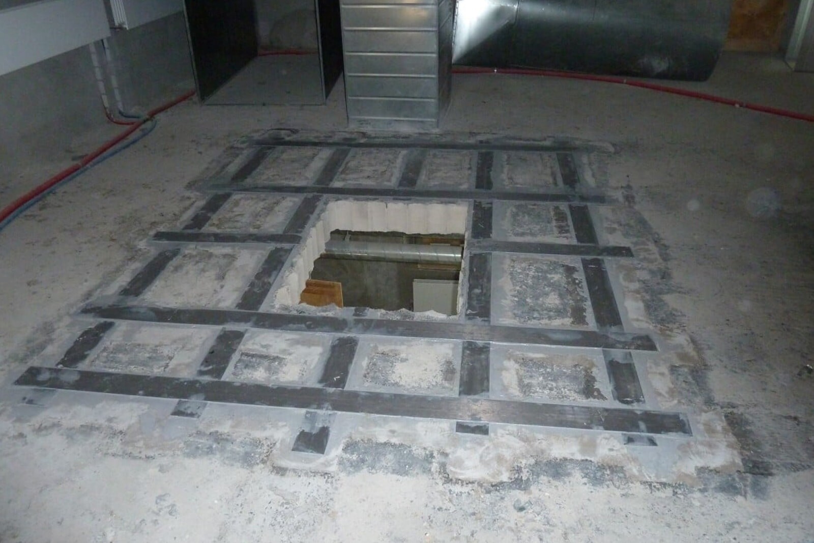 Усиление проема в полу