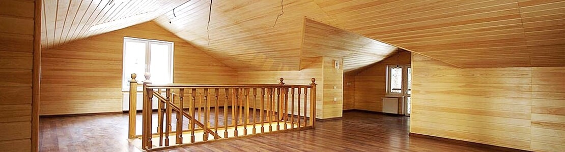 Отделка мансарды в Алматы от компании Кромвель