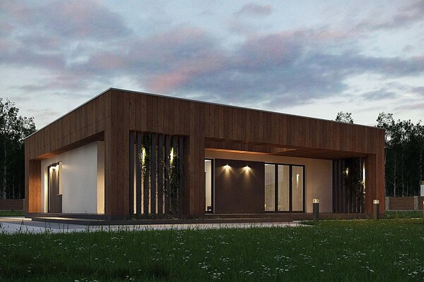 ЛСТК дом в стиле Хай тек