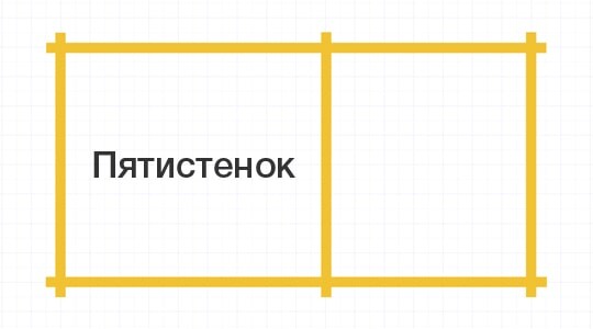 Сруб бани из бревна в Алматы - пятистенок