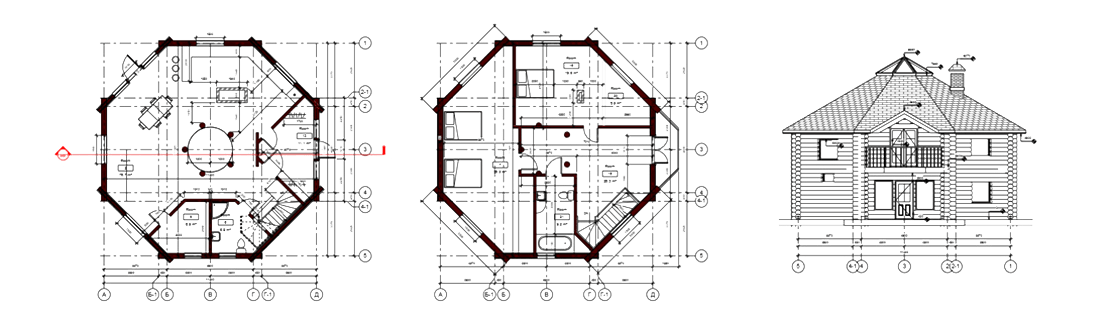 Деревянный сруб восьмерик в Алматы
