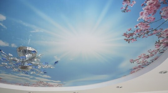 Натяжной потолок с фотопечатью