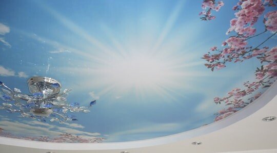 Натяжной потолок с фотопечатью