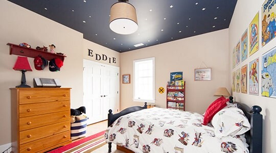 Натяжной потолок в комнату мальчика