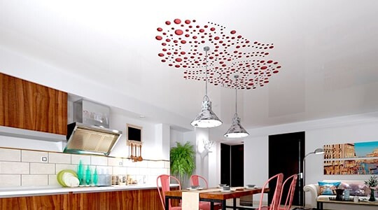 Натяжной потолок с узором