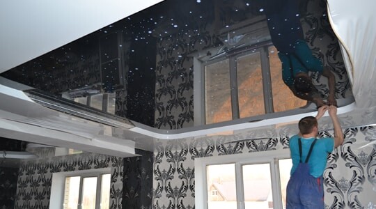 Монтаж двухуровневого потолка