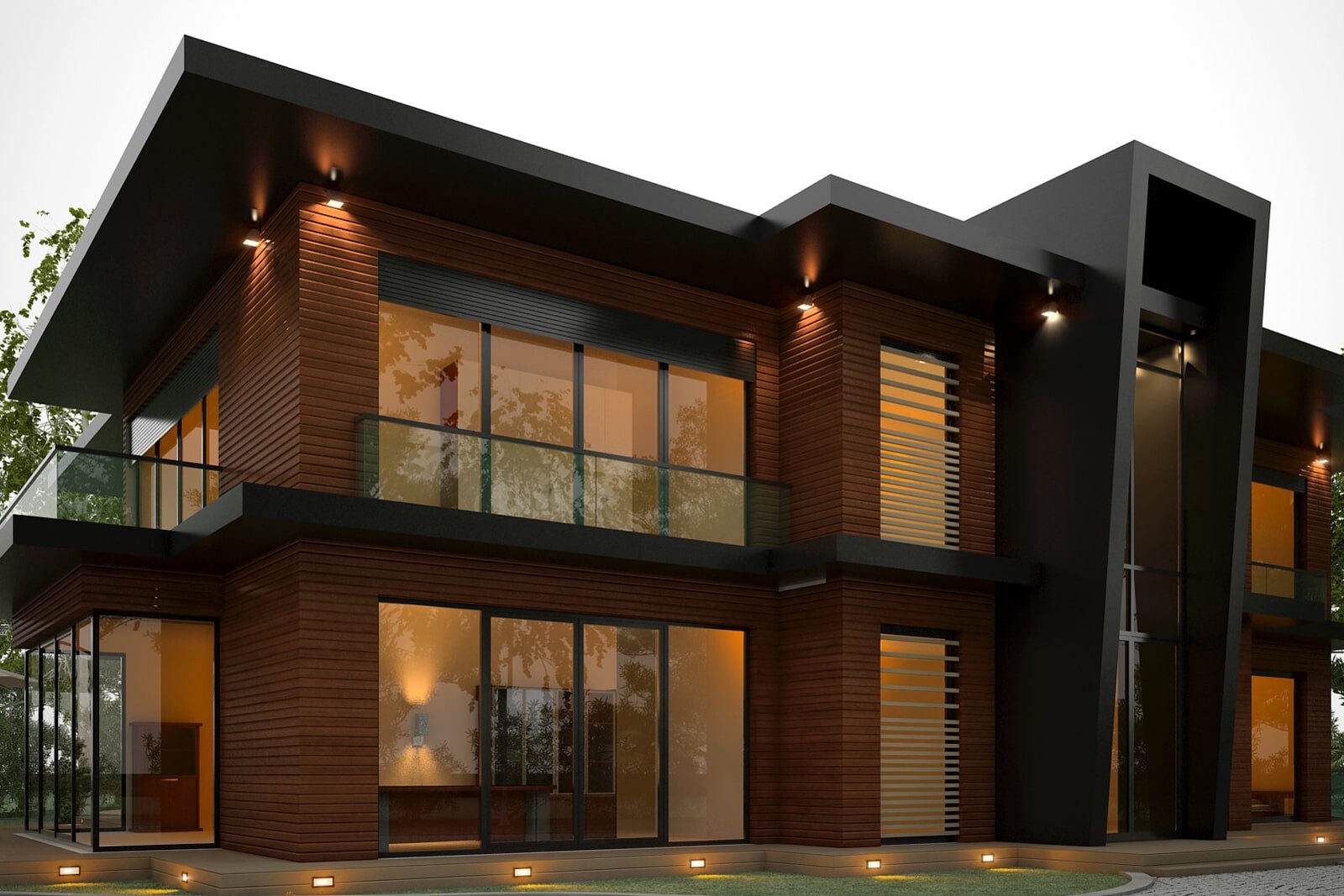 Отделка загородного дома планкеном