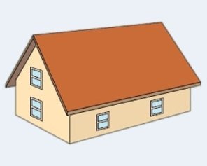 Двухскатная форма крыши в Алматы